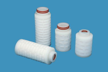 cartouche filtrante plissée de 70mm/0,20 microns petite appropriée au petit groupe et à la filtration critique de liquide/gaz